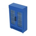 thumbnail image 2 of Dollhouse Refrigerator, Exquisite Workmanship Double Door Easy To Store Wood Dollhouse Fridge Portable Simulation  For 1:12 Dollhouse White,Yellow,Black,Blue,Red, 2 of 8