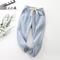 thumbnail image 2 of Toddler Boy Girl Sweatpants Athletic Joggers Pants Solid Color Elastic Waist Track Pants Spring Clothes, 2 of 3