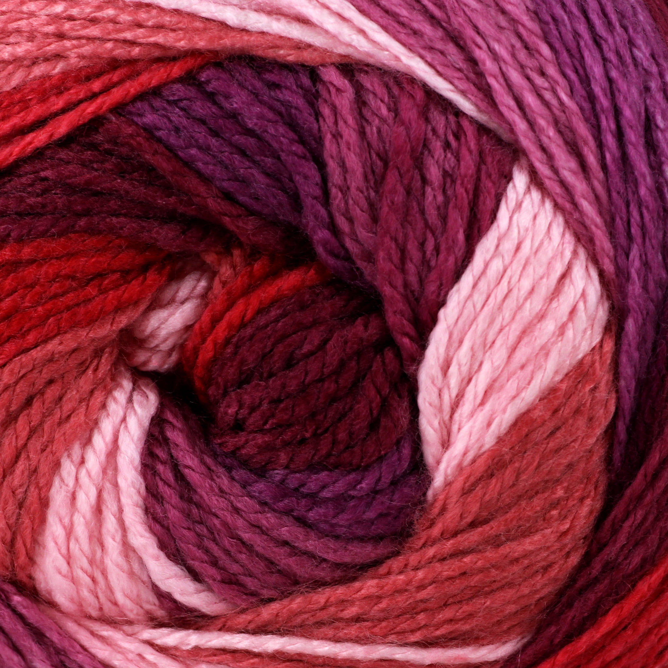 MAINSTAYS Lollipop laine - rouge Variegated, #4 Medium acrylique, 227 g (8 oz)/372 m (406.8 yd)