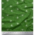 thumbnail image 1 of Soimoi Green Rayon Fabric Heart & Love Text Decor Fabric Printed Yard 56 Inch Wide, 1 of 5