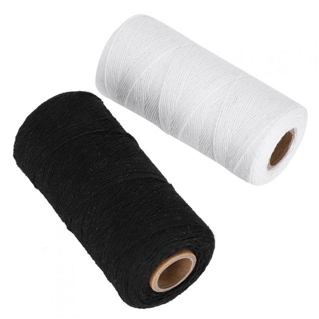 Garosa Fil pour Machine à Broder, Fil de Tissage en Coton Véritable, 250 Mètres 2 Pcs Rubans Fils de Chaîne