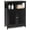 Black, variant on Costway Bathroom Storage Cabinet Wood Floor Cabinet w/ Double Shutter Door Black