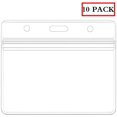 thumbnail image 2 of Porte-Badge Horizontal en Plastique Imperméable Transparent Étiquette de Nom Porte-Cartes d'Identité, 2 of 4