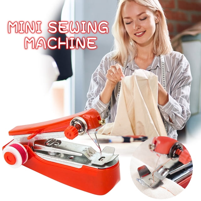 Agiferg Machine à Coudre Portative Sans Fil Mini à Main pour Vêtements et Tissus