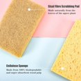 thumbnail image 2 of 10 Pack Éponge de Cuisine Biodégradable et Compostable avec Gommage, 2 of 11