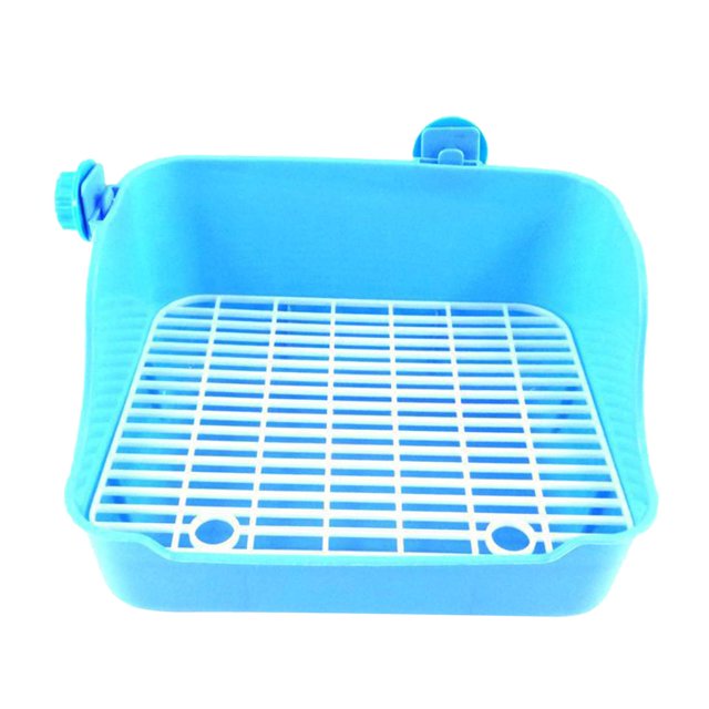GROWTH TANK Rabbit Bed Litter Box Pet Toilet Box Pet Toilet Box Corner Tray for Small Potty Blue