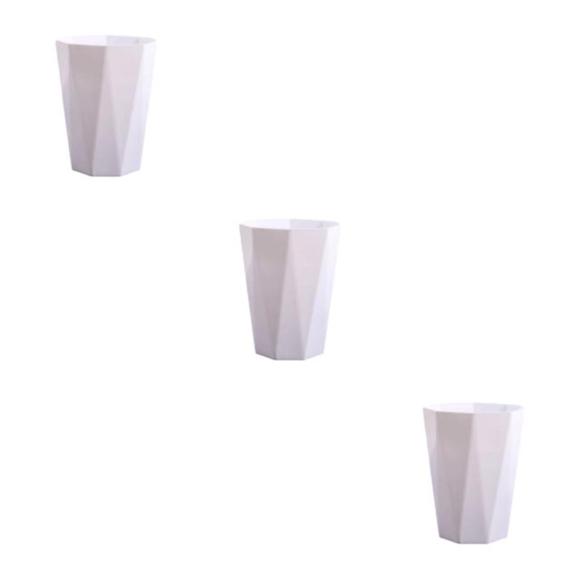 relayinert Versatile Trash Can For Bedroom - Neat Look All Home Decoration Matchable White S 3Set