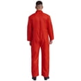 thumbnail image 4 of Runhomal Men's Long Sleeve Coveralls Dustproof Durable Button Up Work Overalls Jumpsuits Workwear Red 3XL, 4 of 7