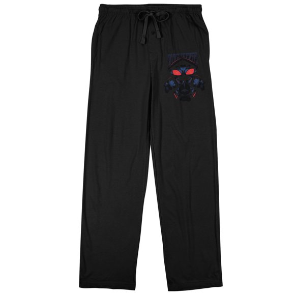 Aquaman Black Manta Men's Black Sleep Pajama Pants-Medium