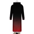 thumbnail image 3 of RXMEKW Gradient Fleece Hooded Robe for Men with Pockets, Long Sleeve Bathrobe for Lounging, Print, 3 of 4