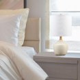 thumbnail image 3 of Novogratz x Globe 16" Cream Finish Concrete Textured Ceramic Table Lamp with White Linen Shade, 3 of 6