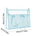 thumbnail image 3 of Blue Clear Tote Bag Pvc Thickened Double Layer Waterproof Book Bag For Students School Exam, 3 of 7