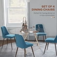 thumbnail image 4 of HOMCOM Ensemble de 4 Chaises de Salle à Manger, Chaise d'Appoint avec Revêtement Toucher Velours, 4 of 10