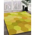 thumbnail image 3 of Ahgly Company Tapis d'Intérieur Lavables en Machine, Carrés, Jaune d'Or de Transition, Carrés de 8', 3 of 7