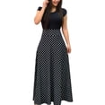 thumbnail image 1 of Robe de Plage à Manches Longues pour Femme à Col Rond à Imprimé Floral, Robe Longue Maxi de Soirée pour Dame, 1 of 2