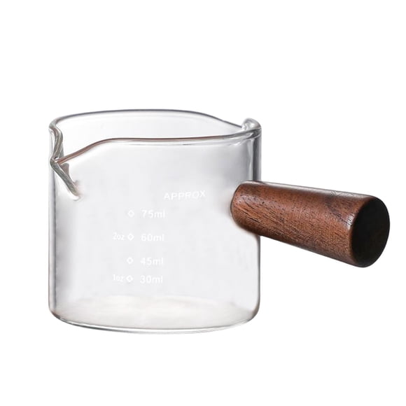jifeng Cup Transparent Drinkware Bar cup walnut handle 75ml 75ml