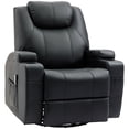 thumbnail image 1 of HOMCOM Fauteuil Inclinable de Massage en Cuir PU avec Siège Pivotant à 360 Degrés, 1 of 10
