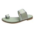 thumbnail image 1 of Women 2025 Casual Adjustable Hook Loop Sandals Summer Open Toe Slides Sandals Flat Sandal, 1 of 5