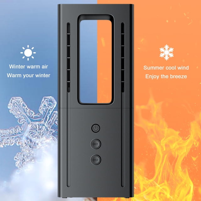 TIMIFIS 2 In 1 Heater Fan Combo, Portable Fan, Bladeless Fans 700W Overheat Protection For Home Office Black -