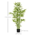 thumbnail image 3 of HOMCOM 5' Artificial Bamboo Tree Fake Plant in Pot Indoor Decoration, 3 of 9