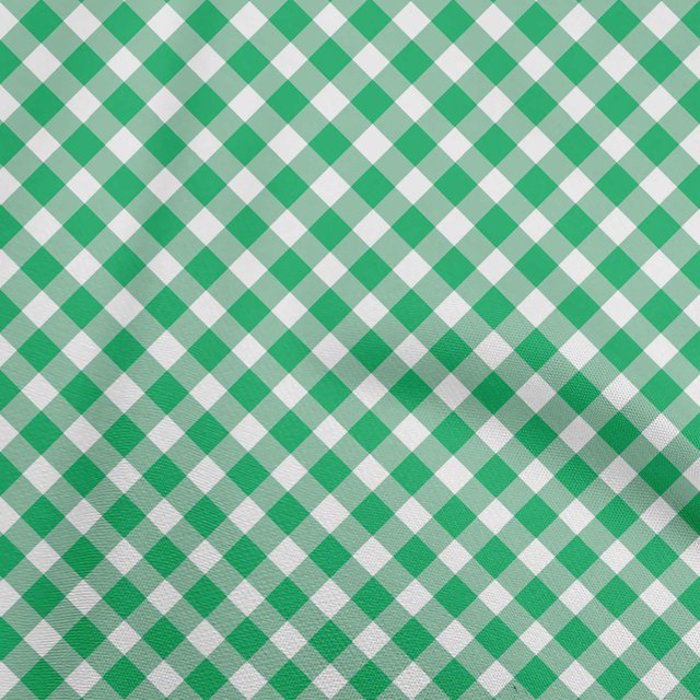 oneOone Cotton Flex Green Fabric Gingham Check Craft Projects Decor Fabric Printed By The Yard 40 Inch Wide