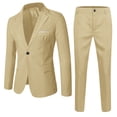 thumbnail image 1 of Sunnyoo Tween Boys Formal Suit Solid Long Sleeve Blazer Trousers 2Pcs Set, Sizes 10-18, 1 of 2