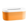 thumbnail image 1 of yulier Tissue Box Cover Plastic Tissue Holder Disposable Paper Hand Towels Napkins Face Towels Storage Box for Kitchen Bathroom Bedroom Office Tabletop Car, Orange, 1 of 6