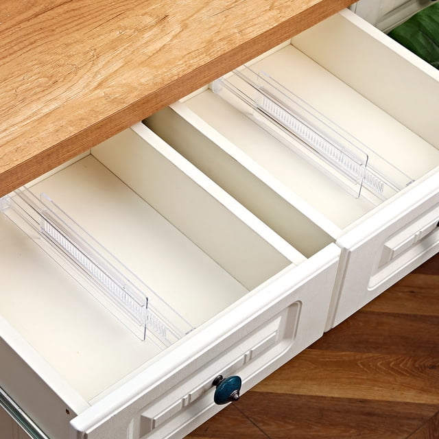 XYAIYT Expandable Drawer Organizer Dividers for Home and Kitchen Storage Clear Plastic Easy Install Universal Size for Clothes Underwear Cosmetics Jewelry Tools 1 Year Satisfaction Guarantee