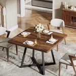 Square Dining Table for 2, 31.5" Industrial Dinner Table