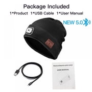 PENGXIANG Bluetooth Beanie Hat Mens Gifts V5.0 Unisex Wireless Knitted Cap  Winter Warm Hats for Outdoor Sports Running with Stereo Headphone Speaker Unique Christmas Tech Gifts for Men W