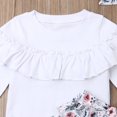 thumbnail image 3 of Toddler Kids Baby Girl Ruffle Floral Tops Pants Leggings 3Pcs Outfits Clothes, 3 of 5