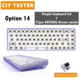 thumbnail image 2 of Tester68 Ensembles de Claviers Mécaniques 2,4 G/Bluetooth 5.0 Violet option 14, 2 of 8