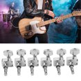 thumbnail image 3 of Guitars String Tuner Peg, 6 Sets Silver No Relay Zinc Alloy Accurate Guitar Tuning Pegs Easy Adjustment  For, 3 of 8