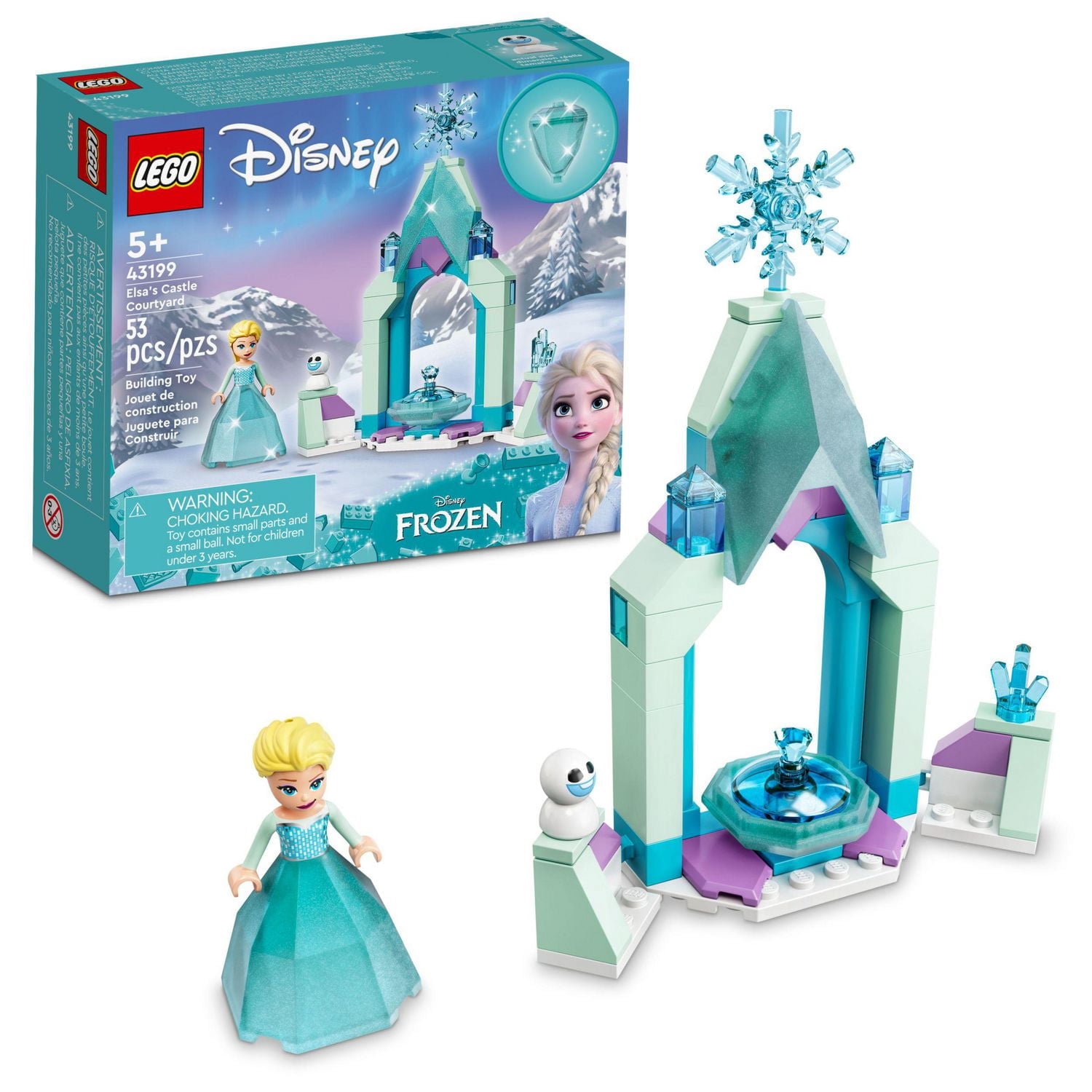 LEGO Disney La cour du château d’Elsa 43199 Ensemble de construction (53 pièces)