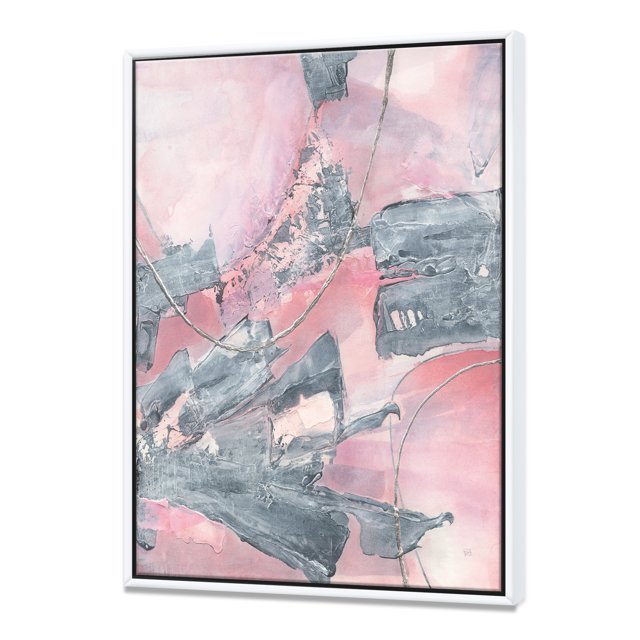 Durty Shabby Pink Blush III - Shabby Chic Framed Canvas