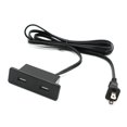 thumbnail image 4 of Powered USB Hub Socket Recessed USB Power Strip Outlet with Power Supply 2 USB Ports 2.1A Mounted into Bed Desk Table Sofa Black, 4 of 6