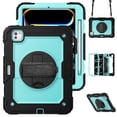 thumbnail image 1 of XYX For iPad Pro 11 inch Case 2024 (M4), 360 Rotating Shockproof Cover with Stand, Screen Protector, Shoulder Strap, Sky Blue PC, 1 of 7