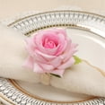 thumbnail image 3 of Sales Today Clearance! 4PCS Rose Flower Napkin Rings, Artificial Flower Napkin Holders, Serviette Buckles for Table Setting, Wedding Party Decor, Elegant Dinnerware Accessories, 3 of 3