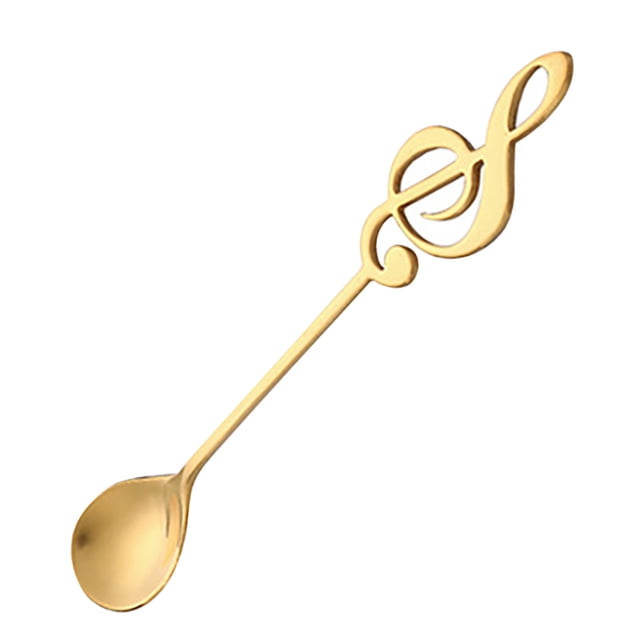 Agiferg Music Stainless Steel Spoon Dessert Spoon Teaspoon Music Bar Spoon