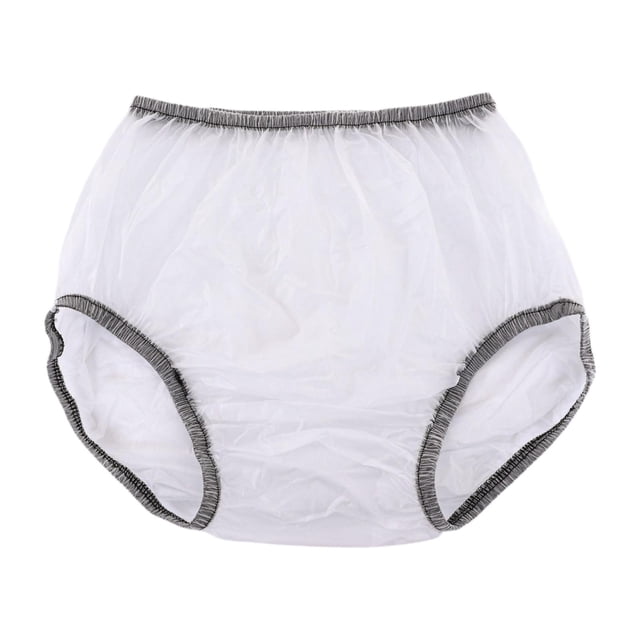 Milaget Incontinence Couverture Adultes Culotte Imperméable d'Incontinence pour Femme Homme Handicapé S. un Pantalon de Couverture d'Incontinence en PVC Blanc avec une Taille Haute Élastique et des Ouvertures de Jambe Élastiques pour un Ajustement Sûr et Confortable. Conçu pour une protection Anti-Fuite, Il Présente un Matériau Silencieux pour une Utilisation Discrète. Convient à Diverses occasions, Y Compris les Voyages, la Natation et la Convalescence. Dimensions Incluent un Pantalon Longueur de 47cm, Longueur de Taille de 19cm, et Largeur d'Entrejambe de 18cm.