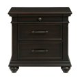 thumbnail image 2 of Picket House Furnishings Brooks Table de Nuit à 3 Tiroirs avec Ports USB, Noir, 2 of 11
