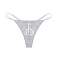 thumbnail image 1 of Sexy G-String Thongs for Women Cotton Panties T-back Tangas Finger Pattern Sticker Low Rise Underwear, 1 of 5