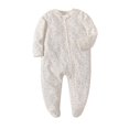 thumbnail image 1 of MeetoTime Baby Boys Girls Solid Color Long Sleeve Round Neck Jumpsuit Summer Newborn Infant Long Rompers, 1 of 2