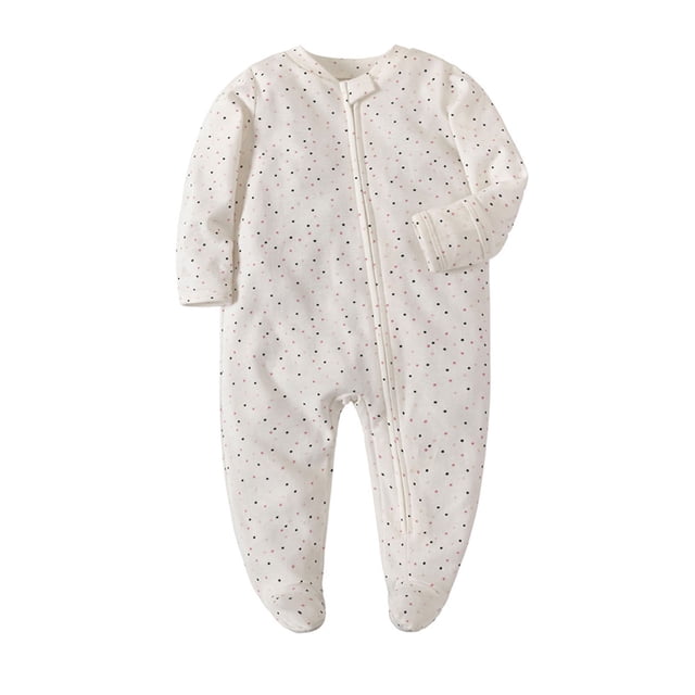 MeetoTime Baby Boys Girls Solid Color Long Sleeve Round Neck Jumpsuit Summer Newborn Infant Long Rompers