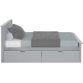 thumbnail image 3 of BEDSMART Lit Double en Bois Massif avec Rangement / Gris, 3 of 7