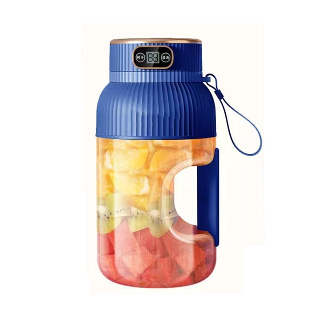 Portable Blender, Wireless USB Rechargeable Smoothie Blender with Digital Display, 10-Leaf Juicer Cup for Smoothies & Shakes, 1200ml Large Capacity, Outdoor Travel