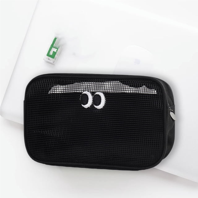 Sac de Lavage en Maille à Grande Capacité avec Grands Yeux Mignons, Organisation Numérique, Sac de Rangement pour Articles Divers