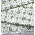 thumbnail image 2 of Soimoi polyester Crepe Fabric Snowflake Artistic Print Fabric by Yard 42 Inch Wide, 2 of 3