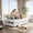 White, variant on Memoryfield Metal Twin Size Daybed with Trundle, Sturdy Metal Day Bed with Steel Slat Support, for Living Room, Bedroom and Guest Room, Black