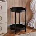 thumbnail image 4 of Petite table à Thé table d'Appoint en Fer pour sofa Petite table d'Angle en Plastique Haute Résistance table Moderne et Épurée pour Salon Chambre Petite table Ronde, 4 of 6